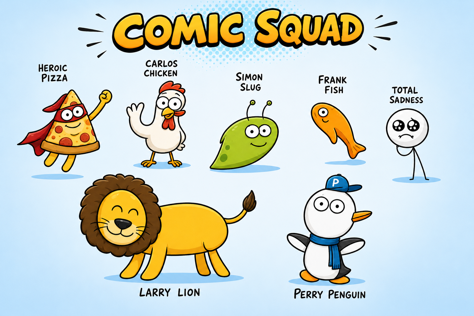 The Crazy Seven comic characters